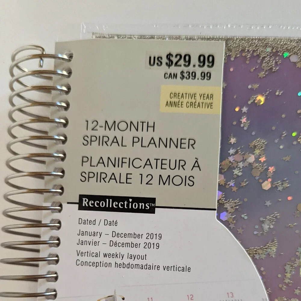 NWT 12 Mo Vertical 2019 Planner 'Own Kind of Beautiful' Outdated Recollections